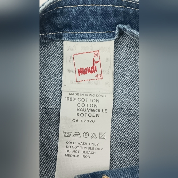 Mondi Vtg Gold Embroidered Blue Denim Jacket & Jeans Set Waist 24" Pre-owned - Picture 5 of 16